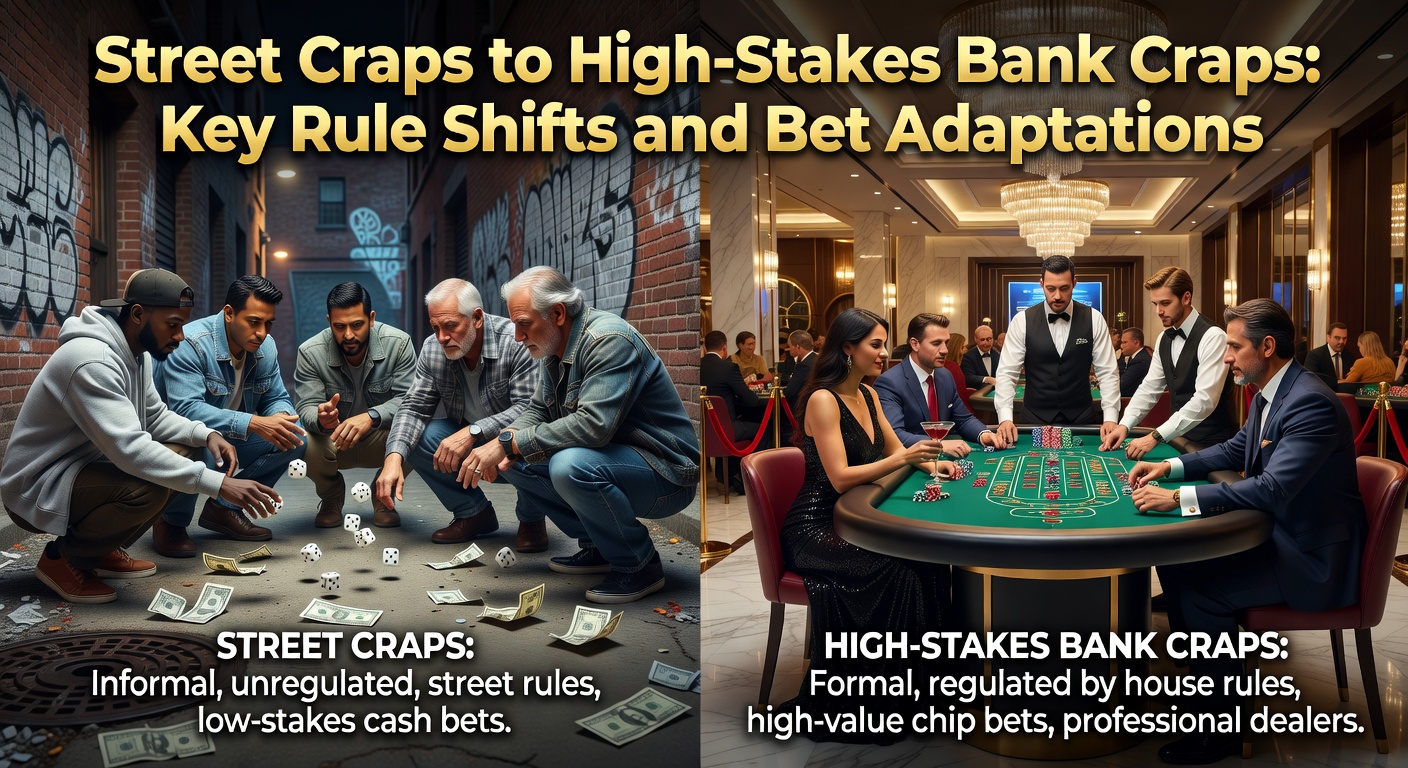 Players rolling dice on a makeshift street surface during a casual street craps game under urban lights